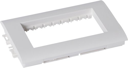 Суппорт с рамкой Legrand Mosaic 4 мод. для кабель-канала Metra с крышкой 75мм белый картинка